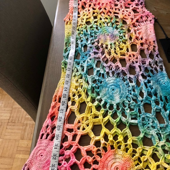 UNIF CROCHET TIE DYE COVER UP NWT $105 - Picture 6 of 9